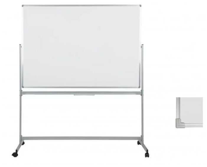 Доска магнитно-маркерная BoardSYS двухсторонняя на колесах, металлический профиль ПО*90х120Ф 90х120 см