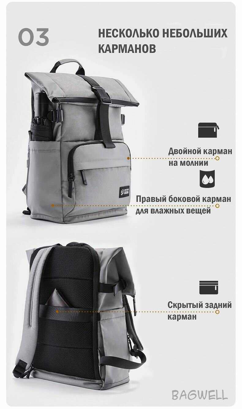 Городской рюкзак Xiaomi Ninetygo фотография 16