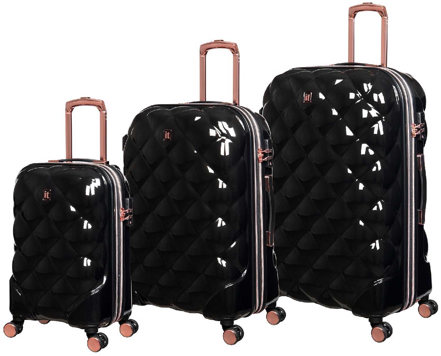 Чемодан на колесах it luggage/средний размер М/96л/поликарбонат/увеличение объема фотография 3