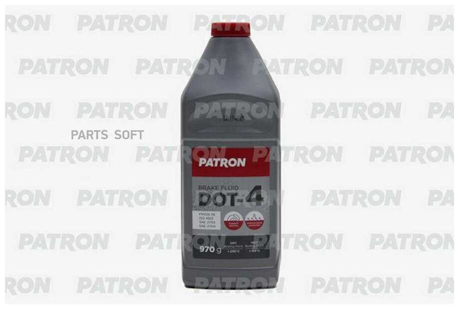 Жидкость тормозная PATRON DOT-4 (970г) фотография 8