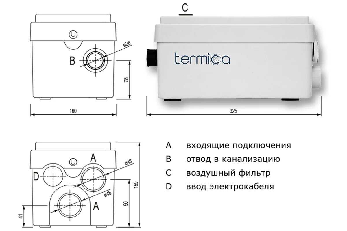 Канализационная установка Termica Comfortline Compact Lift 250 фотография 7