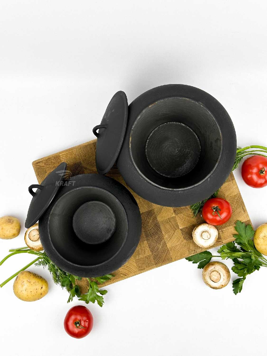Комплект чугунных горшков Комплект чугунных горшков (2.5 л и 4 л) фотография 22