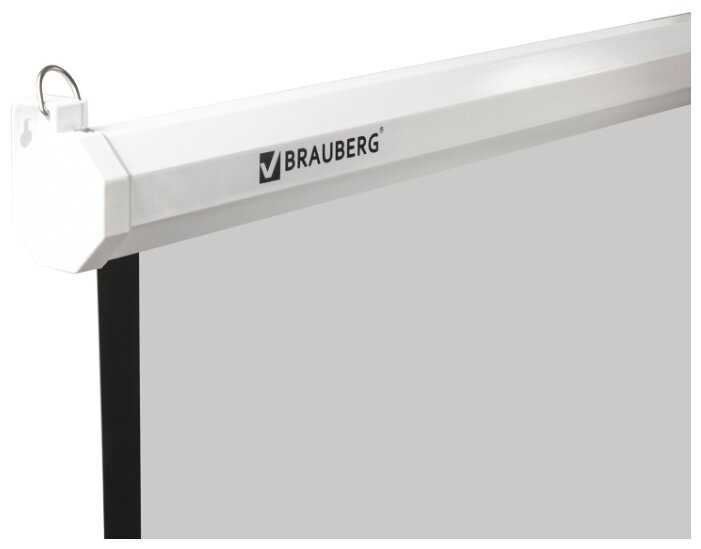 Рулонный матовый белый экран BRAUBERG Wall 236726 фотография 3