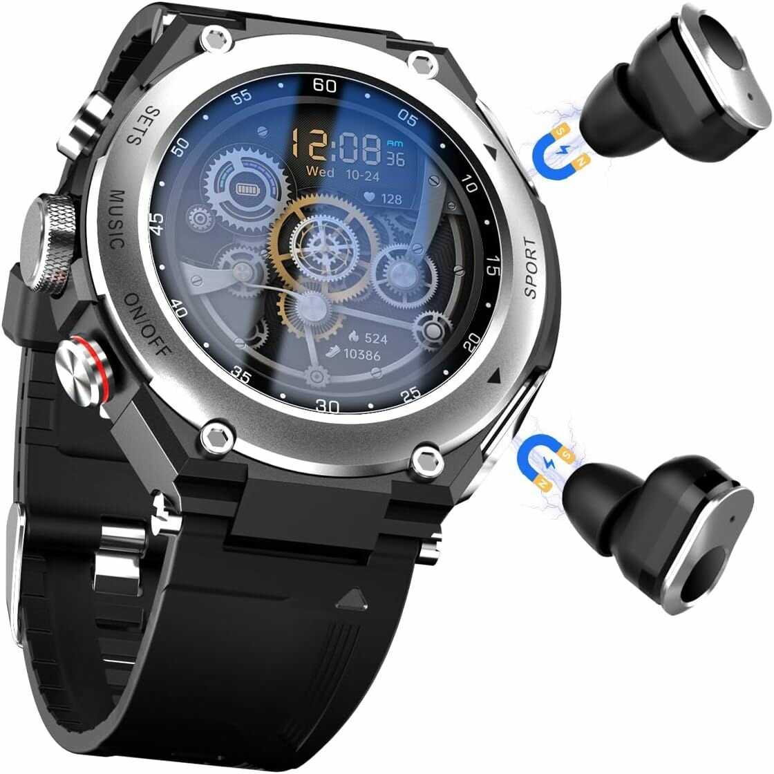 Умные часы MP3 Bluetooth гарнитура Умные часы с наушниками MP3 Bluetooth (3 в 1) фотография 10