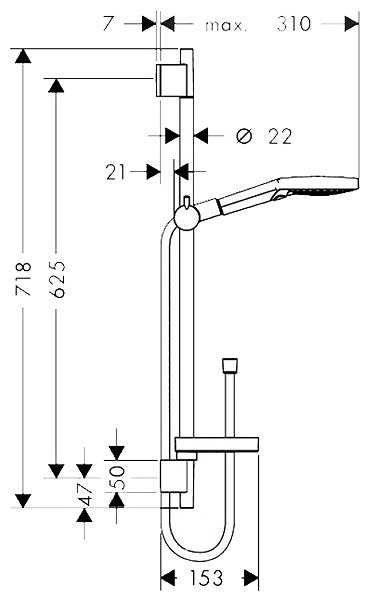Душевой гарнитур hansgrohe Raindance Select S 120 28632000, комбинированное фотография 1