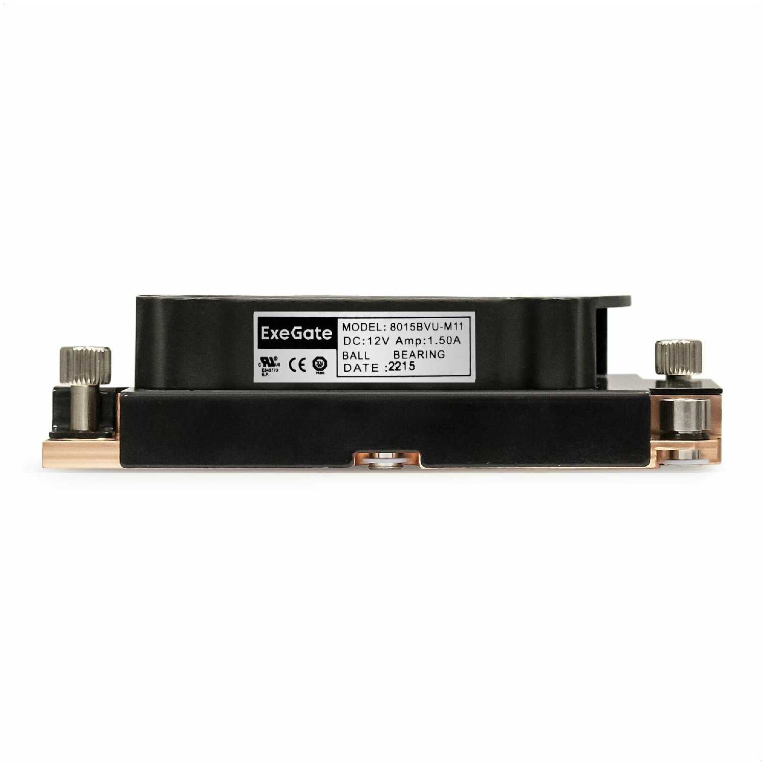 Кулеры для процессора EXEGATE ESNK-P0067APS4 (радиальный, 1U, 3 тепл. трубки, LGA3647, TDP 165W, Fan 80mm) фотография 2