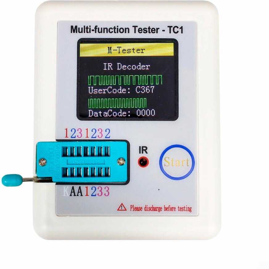 Многофункциональный измеритель Tester-TC1 (RLC, ESR, транзисторы) фотография 4