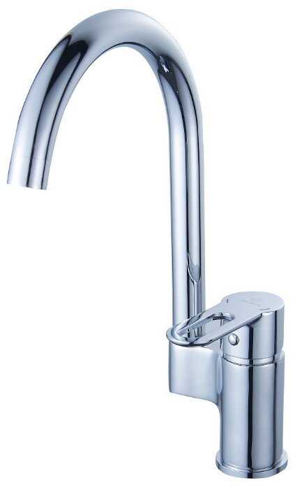 Смеситель на кухню Diadonna D80-440113 высокий излив, картридж 35 мм, хром, крепление гайка