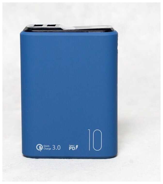Внешний аккумулятор Olmio QS-10 20W 10000 mAh темно-синий фотография 1
