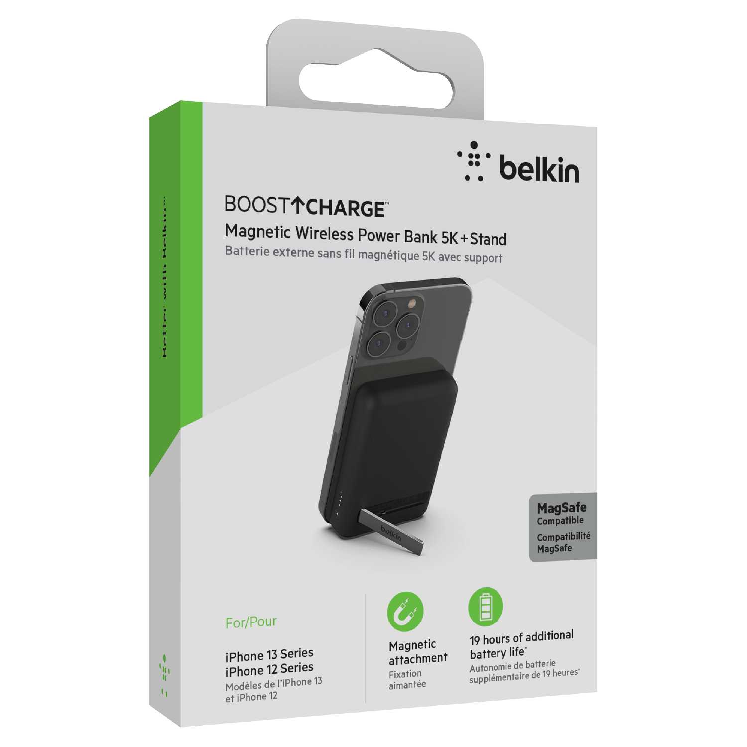 Внешний аккумулятор Belkin Boost Charge Magnetic Wireless с подставкой (5000 мАч) фотография 4