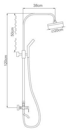 Душевая стойка Ledeme L2443, хром фотография 1