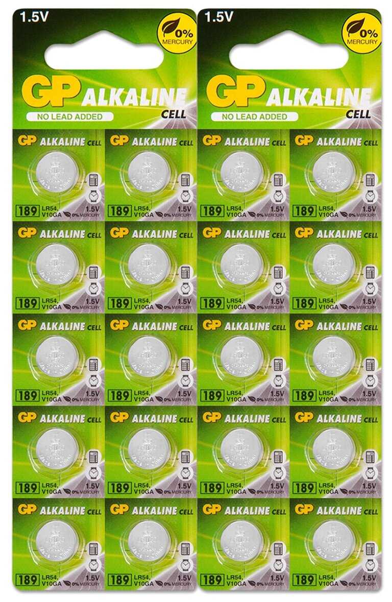 Батарейка AG10 (LR54, LR1130, 389) 1.5V GP Blister фотография 7