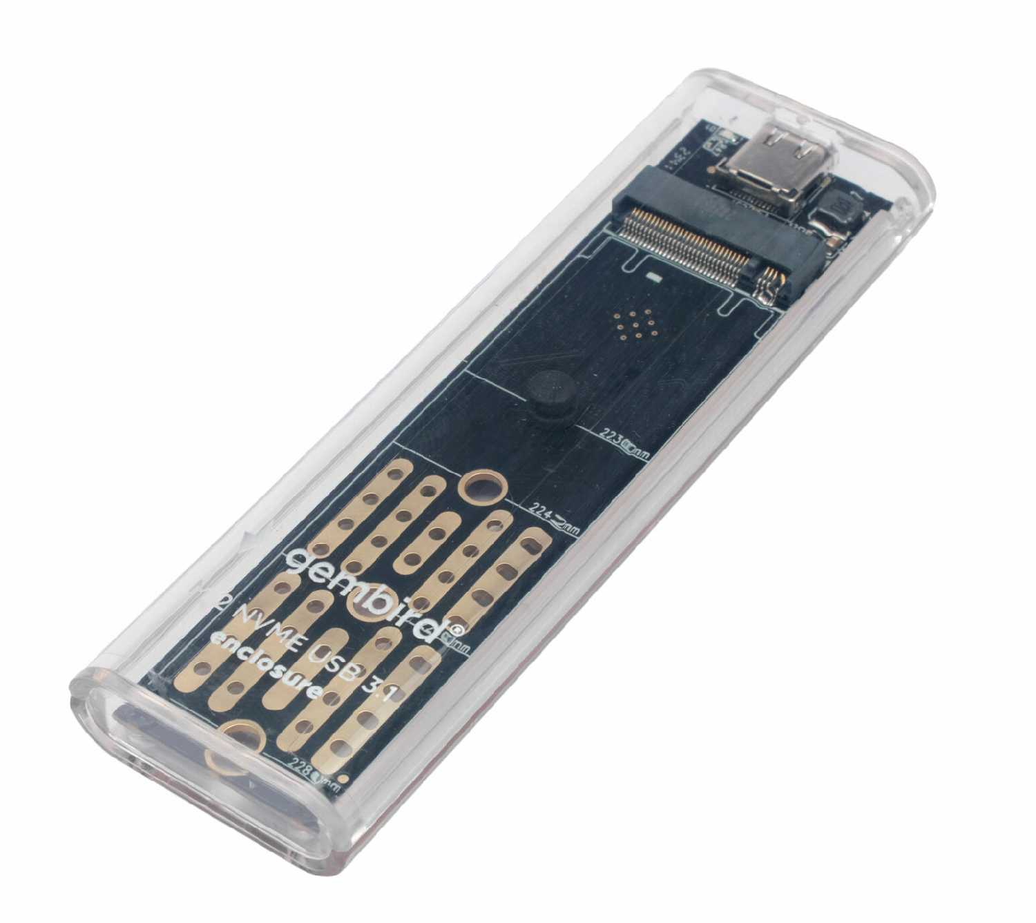 Внешний корпус Gembird Transparent (EEM2-NVME-2)