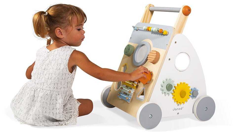 Тележка-каталка развивающая с комплектом игр Janod, серия Sweet cocoon J04410 фотография 3