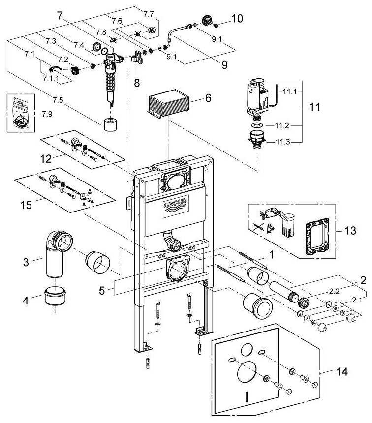 Рамная инсталляция Grohe Rapid SL (38526000) фотография 1