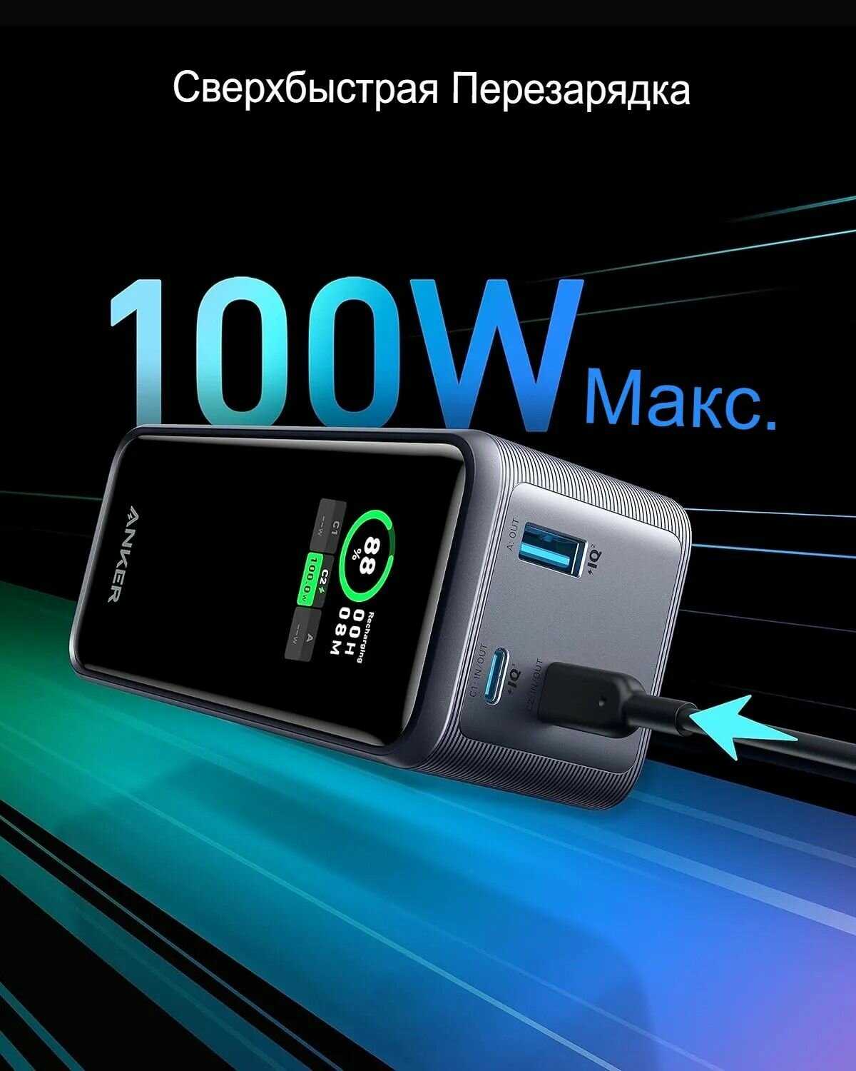 Портативное зарядное устройство Anker Prime 20000мАч фотография 4