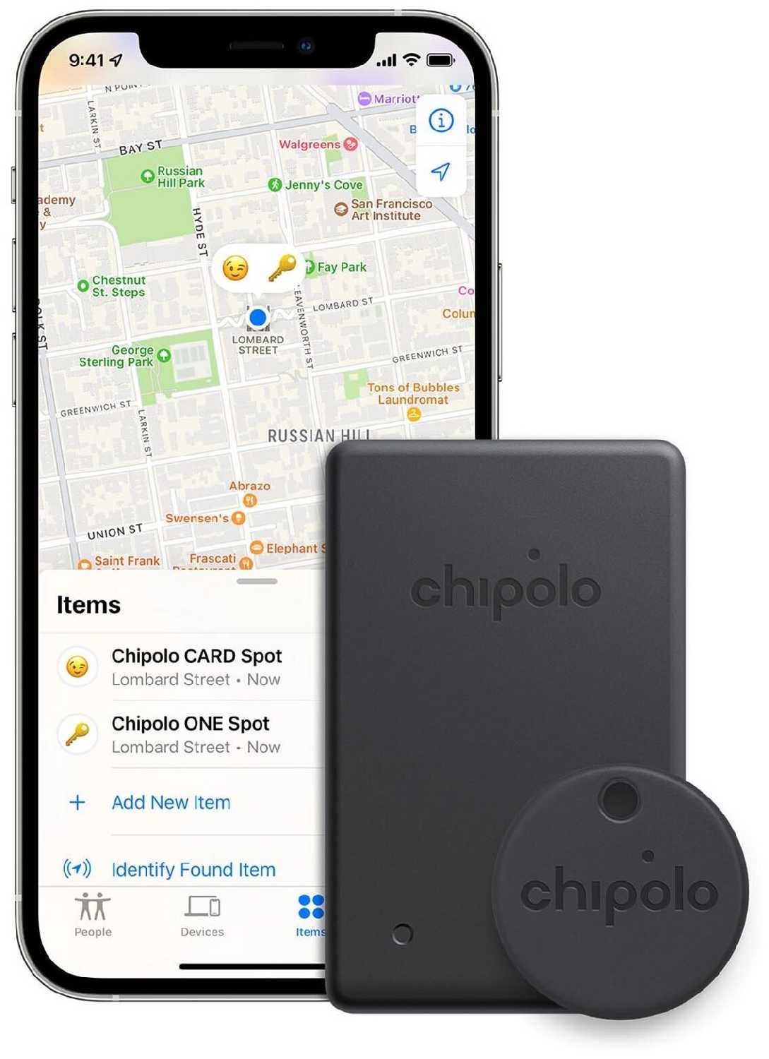 Комплект из умного брелка и карты Chipolo Spot BUNDLE фотография 1