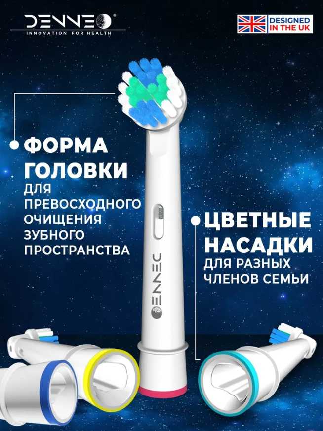 Совместимые с Oral-B насадки DENNEO CLASSIC SPACE (DSB-17A/4) фотография 7