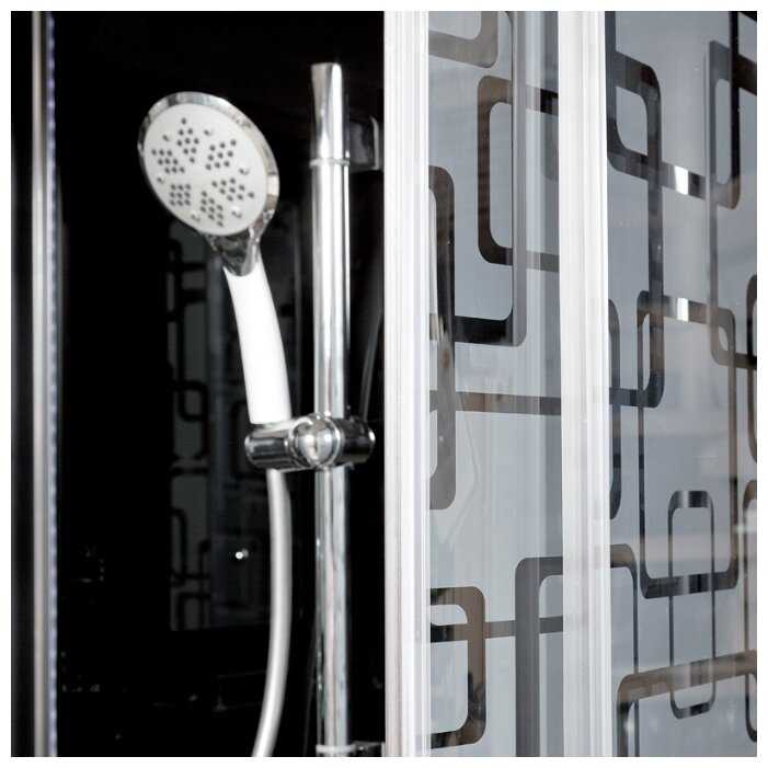 Душевая кабина Deto 1510 с гидромассажем и электрикой низкий поддон 100см*100см фотография 8