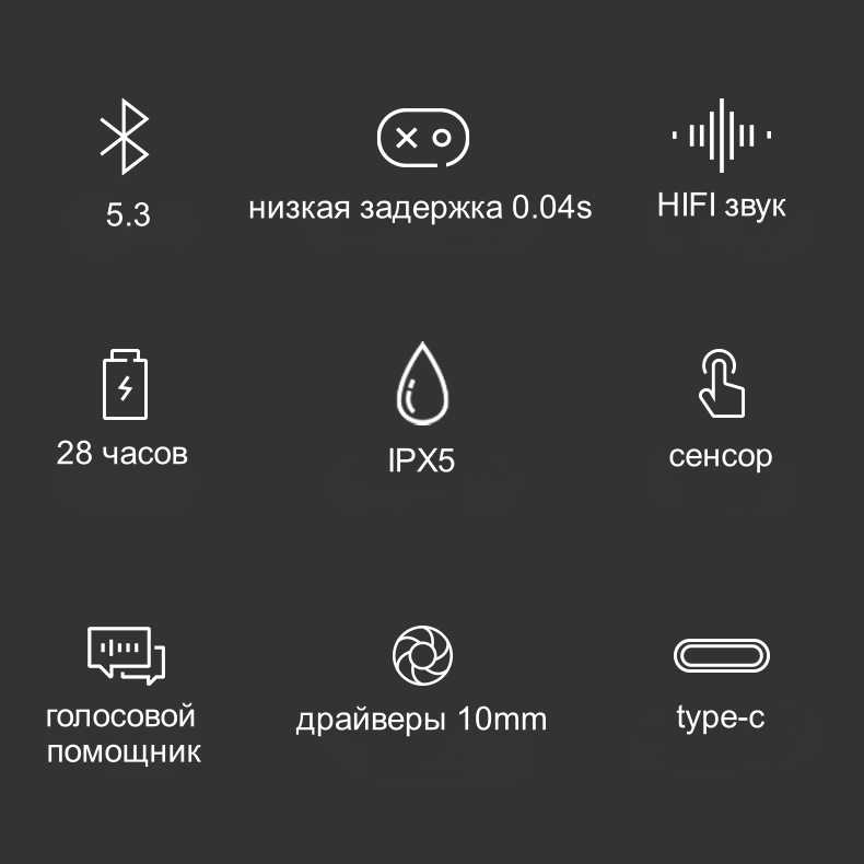 Наушники TWS Наушники беспроводные вакуумные с активным шумоподавлением фотография 5