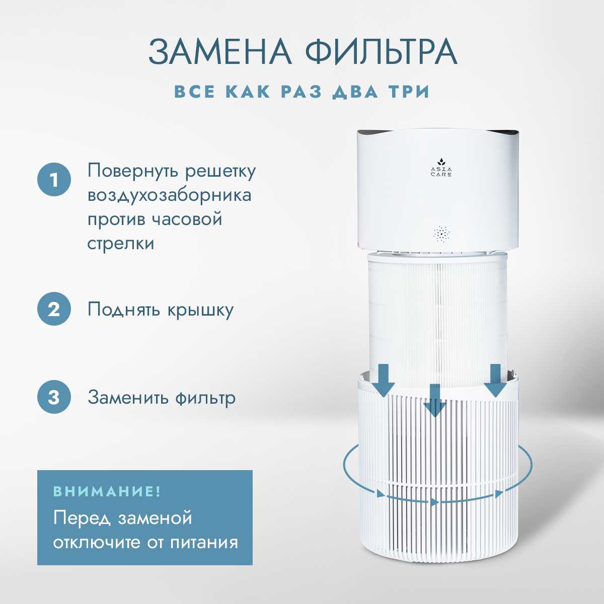 Очиститель воздуха AsiaCare Очиститель воздуха (AsiaCare 18м2) фотография 31