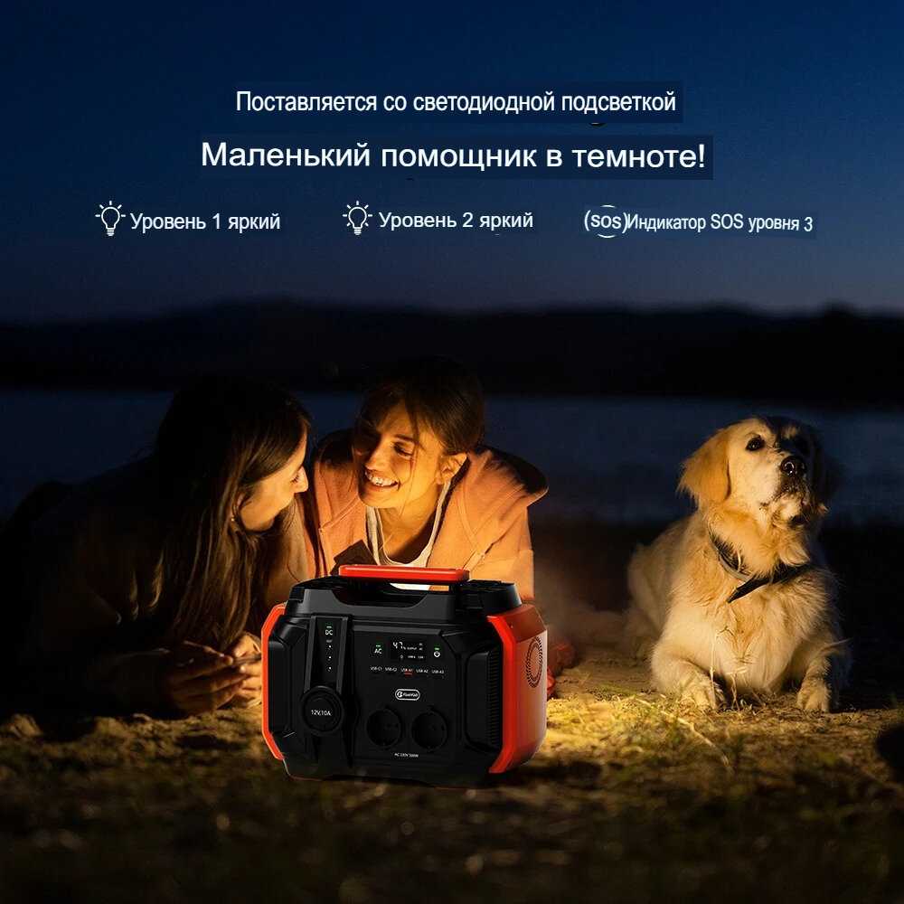 Портативная автономная электростанция Flashfish 150000mAh 540Wh 500W фотография 4