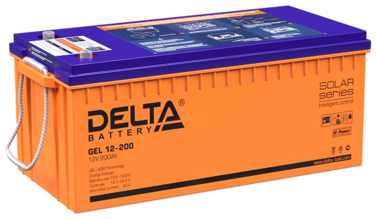 Аккумуляторная батарея DELTA Battery GEL 12-200 (12В)