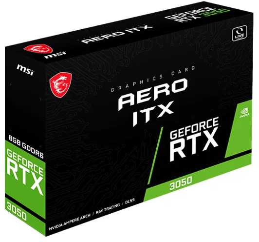 Видеокарта MSI GeForce RTX 3050 AERO ITX (RTX 3050 AERO ITX 8G OCV2) фотография 1