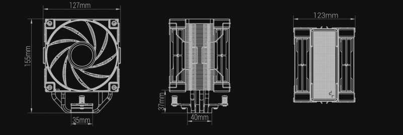 Кулер Deepcool AK400 ZERO DARK PLUS (R-AK400-BKNNMD-G-1) фотография 11