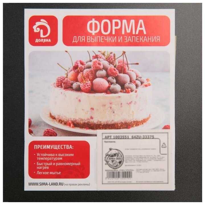 Противень Доляна «Ренард. Прямоугольник», 28×19×3 см, антипригарное покрытие, цвет красный фотография 2