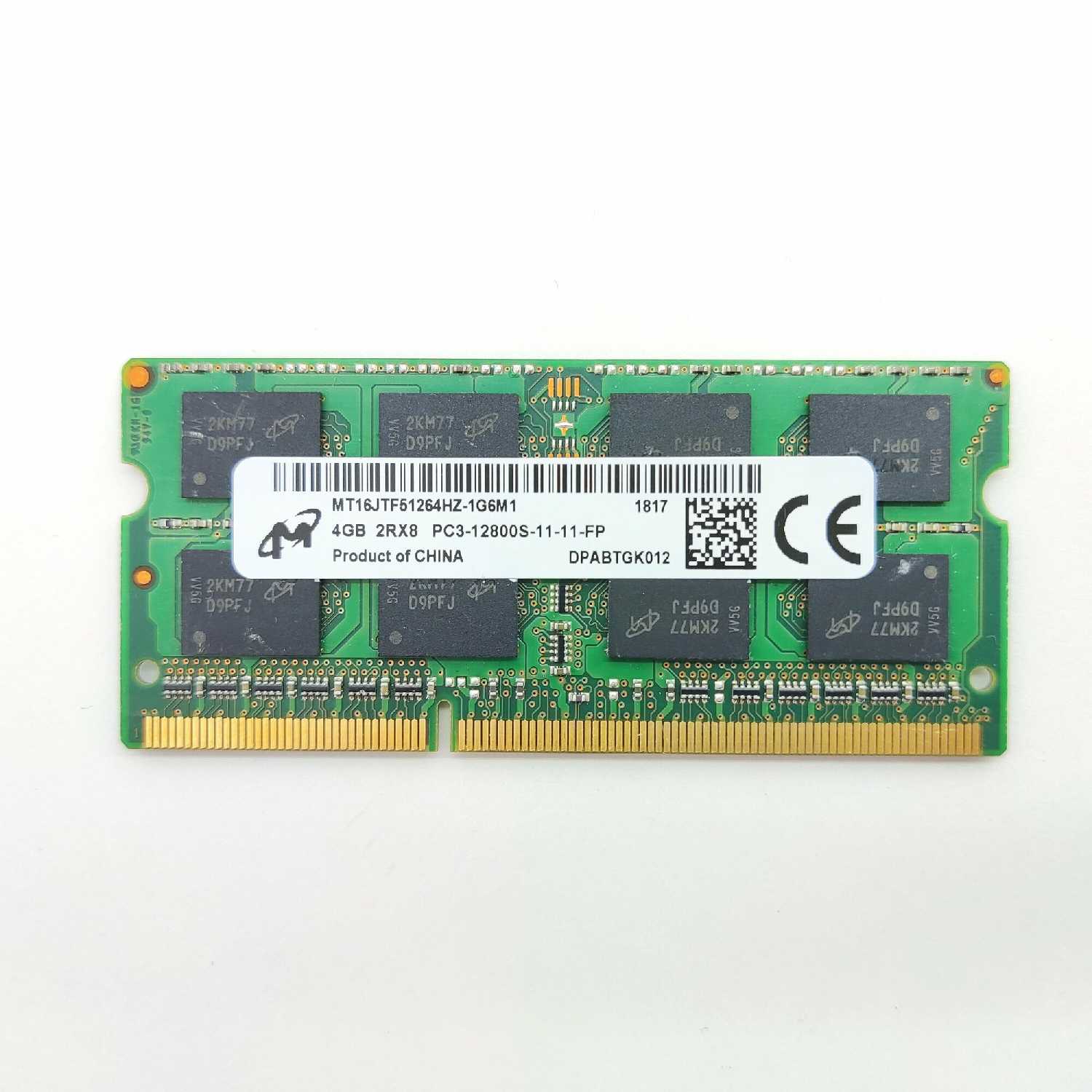 Оперативная память Micron 4 ГБ DDR3 SODIMM (MT16JTF51264HZ-1G6M1) фотография 6