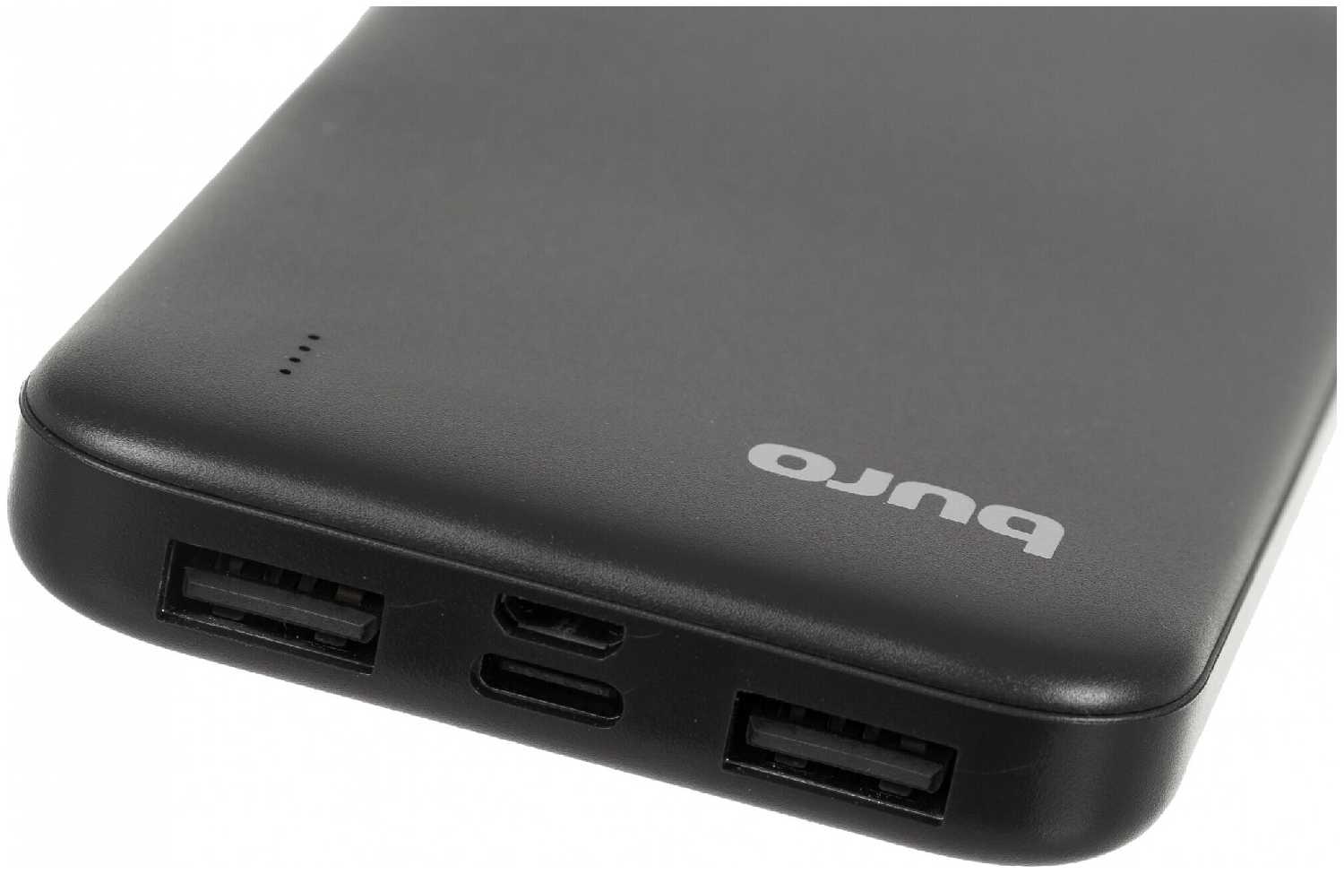 Мобильный аккумулятор Buro BP10E 10000mAh 2.1A 2xUSB черный (BP10E10PBK) фотография 4