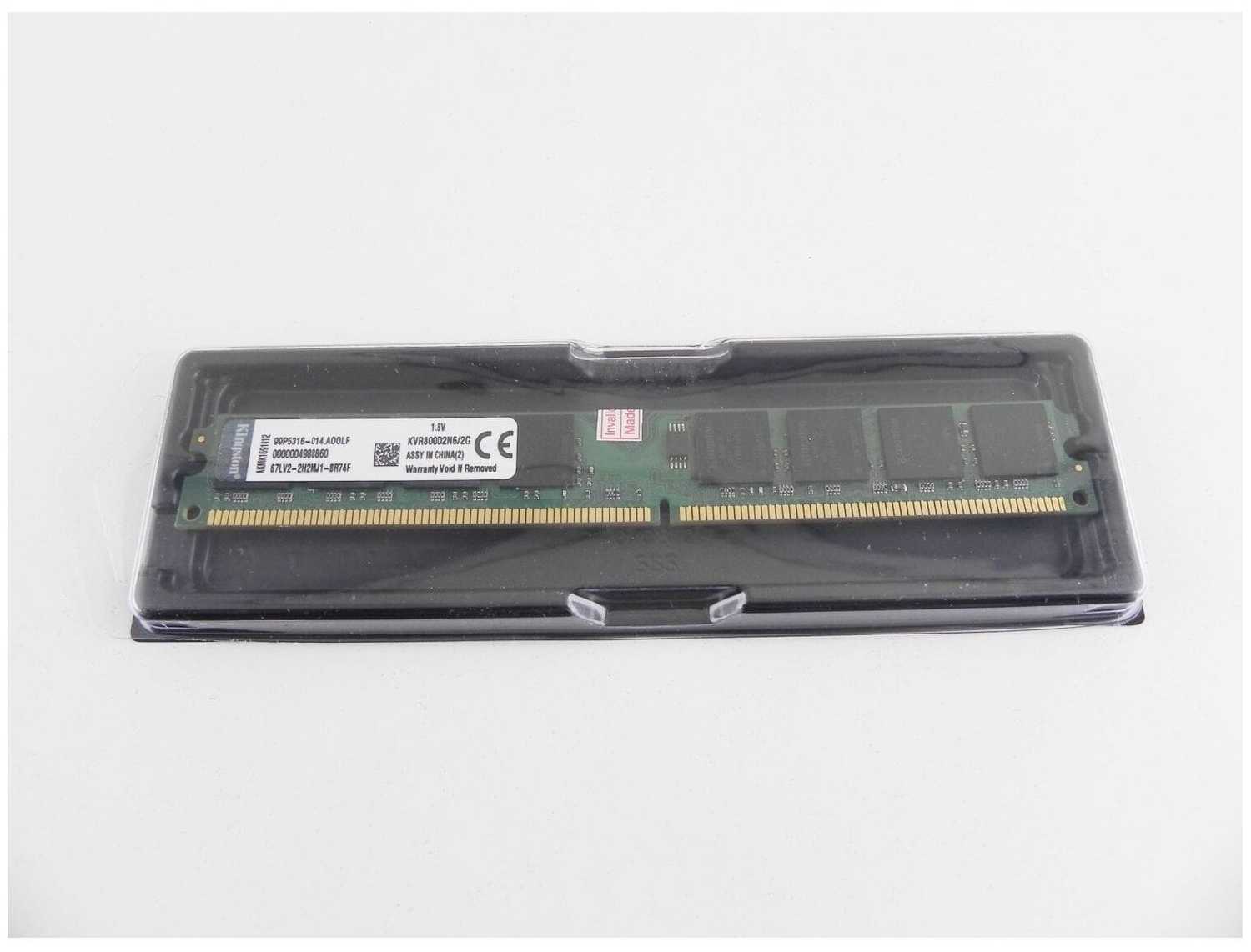 Оперативная память Kingston ValueRAM 2 ГБ DDR2 800 МГц DIMM CL6 KVR800D2N6/2G фотография 6