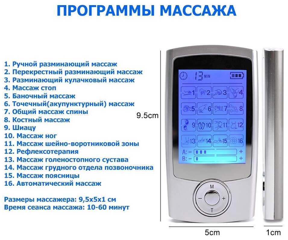Массажер миостимулятор EMS TENS для тела EMS-350 фотография 4