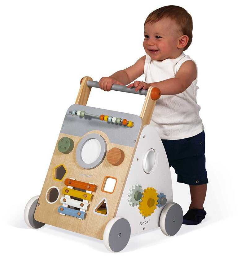 Тележка-каталка развивающая с комплектом игр Janod, серия Sweet cocoon J04410 фотография 1