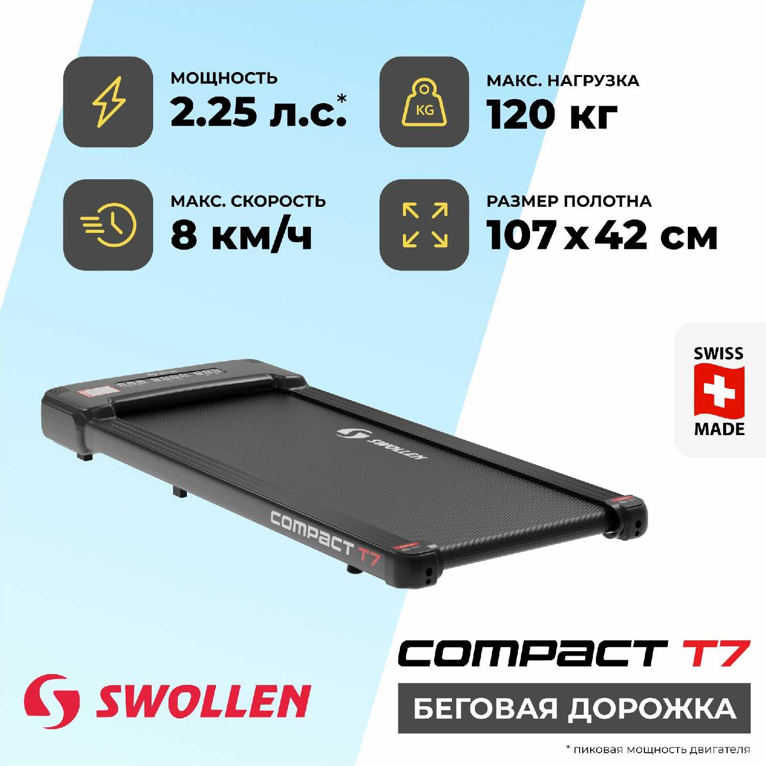 Беговая дорожка SWOLLEN Compact T3 фотография 11