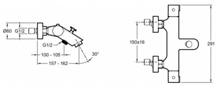 Термостат Jacob Delafon Brive (E24335-CP) фотография 16