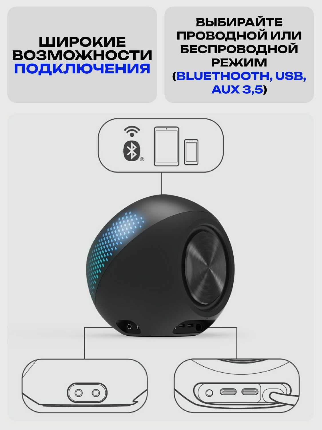 Колонки CREATIVE PEBBLE X PLUS 2.1 фотография 2