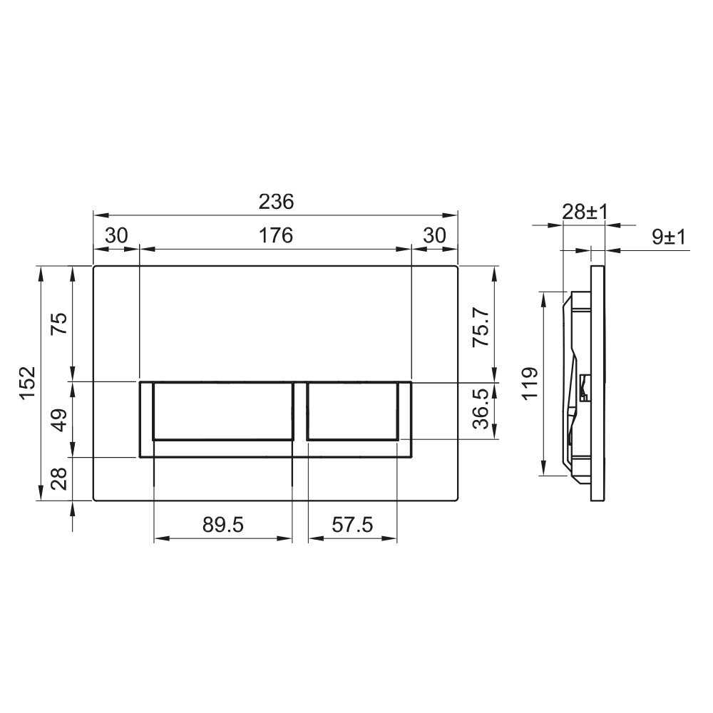 Клавиша смыва Olive's Plaza PL411B фотография 6