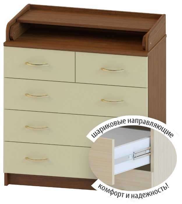 Пеленальный комод Атон Мебель Сириус 80/5 ЛДСП фотография 17