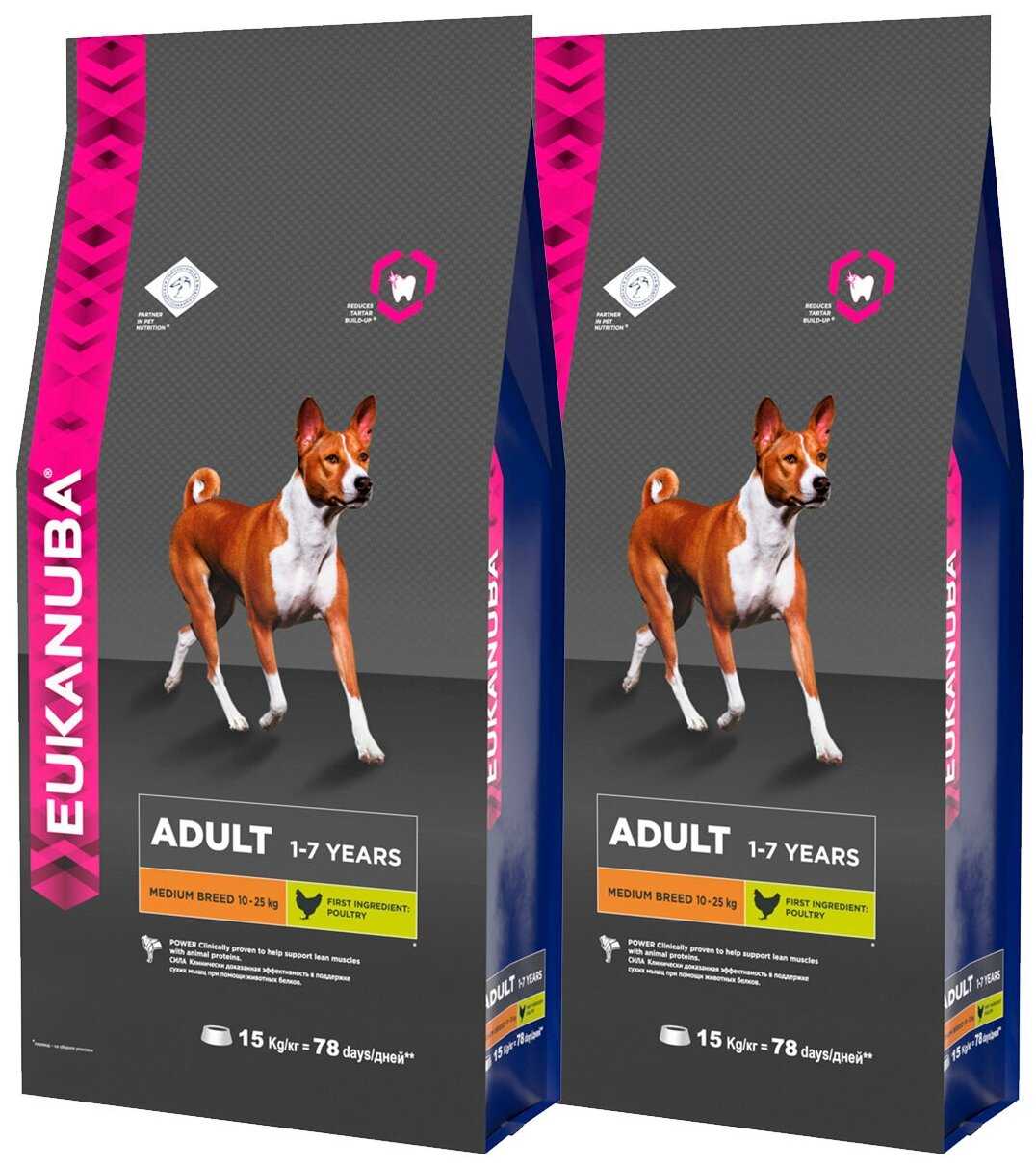 Корм для собак Eukanuba для ухода за ротовой полостью, здоровья кожи и шерсти