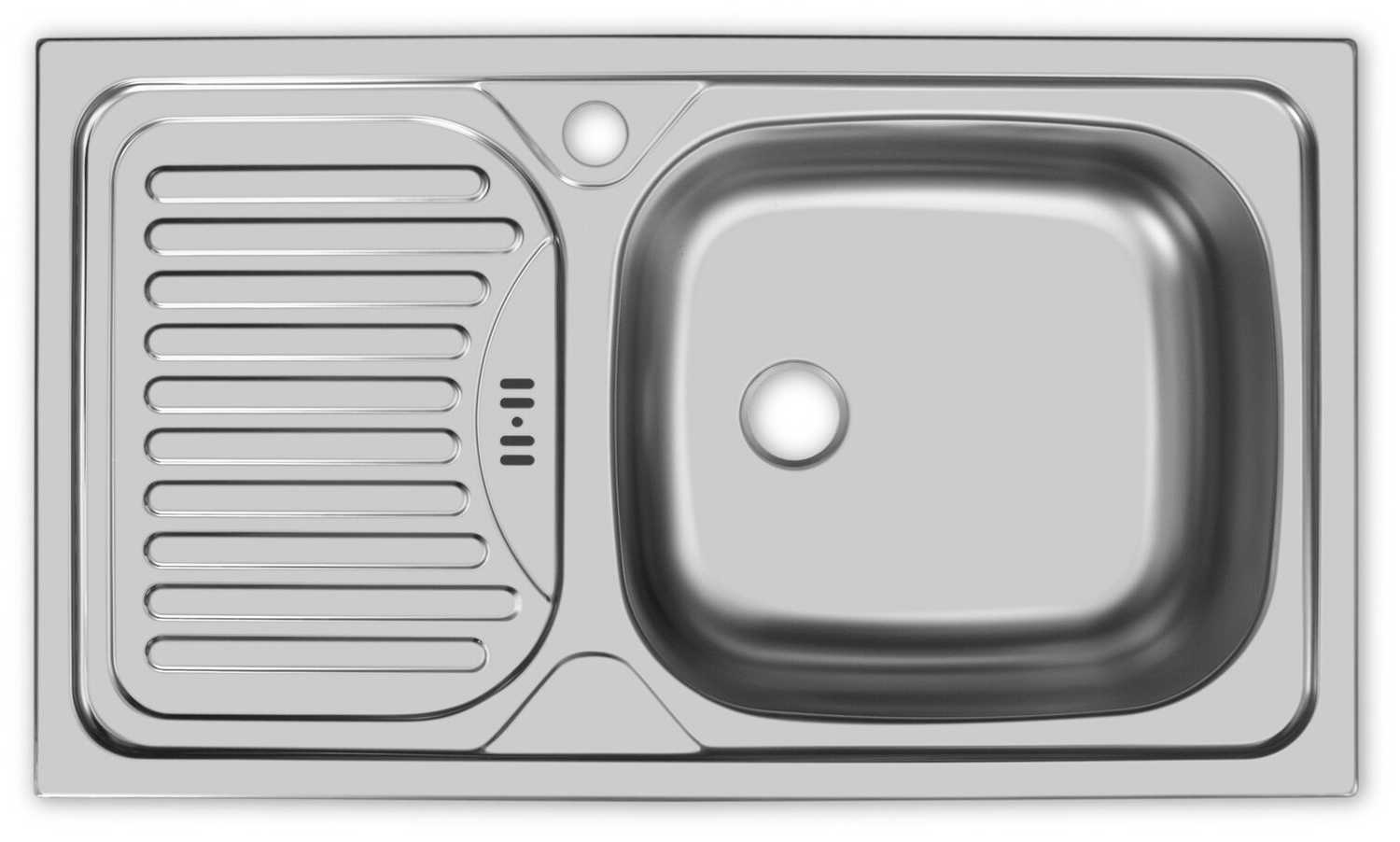 Врезная кухонная мойка UKINOX Classic CLM 760.435-GW6K 1R, 76х43.5см, нержавеющая сталь