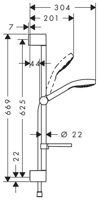 Душевой гарнитур hansgrohe Croma Select E Vario 26586400, фотография 1
