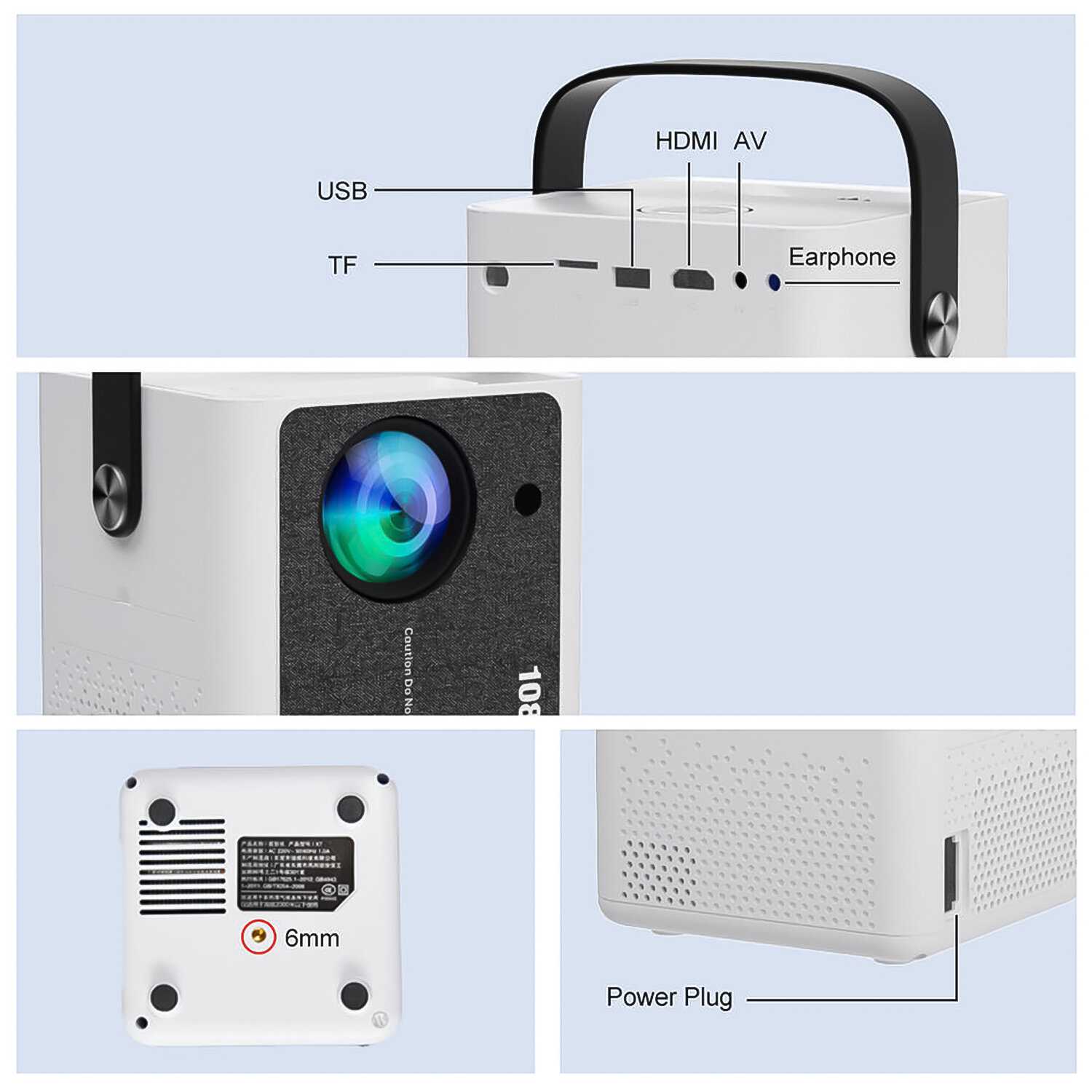 Мини проектор Light Unicorn X7 (720P Full HD WiFi) фотография 1