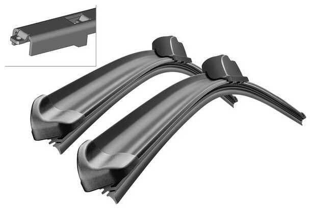 Щетка стеклоочистителя бескаркасная Bosch Aerotwin A955S, 2 шт.
