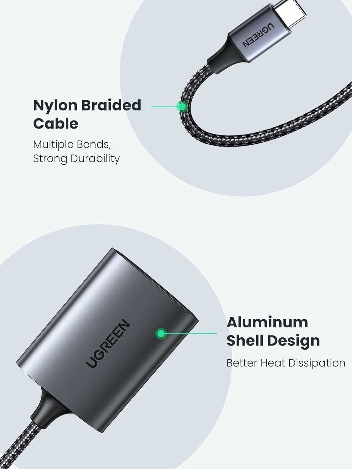 Карт-ридер Ugreen CM401 USB-C to SD/TF (80888) фотография 9