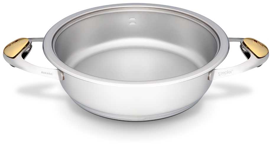 Сотейник Zepter 3 л, D24 см, высота 6,8 см, нержавеющая сталь, (URA-технология), Цептер фотография 2