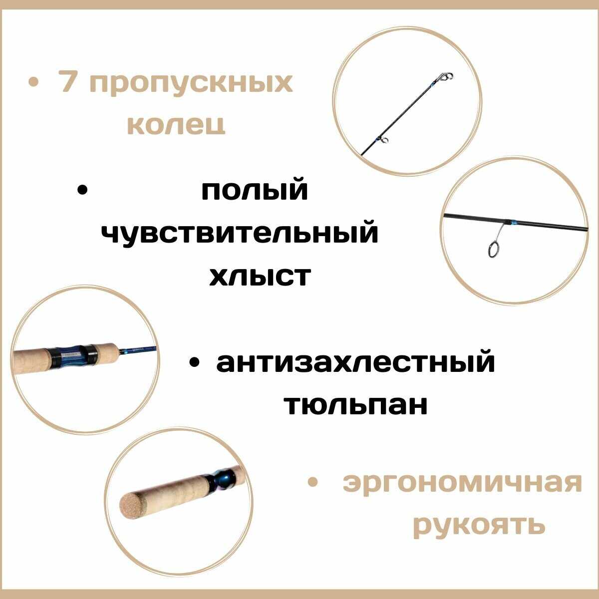 Спиннинг Zemex VIPER Trout 602XUL (1.83м 0.3-3.5гр) фотография 11