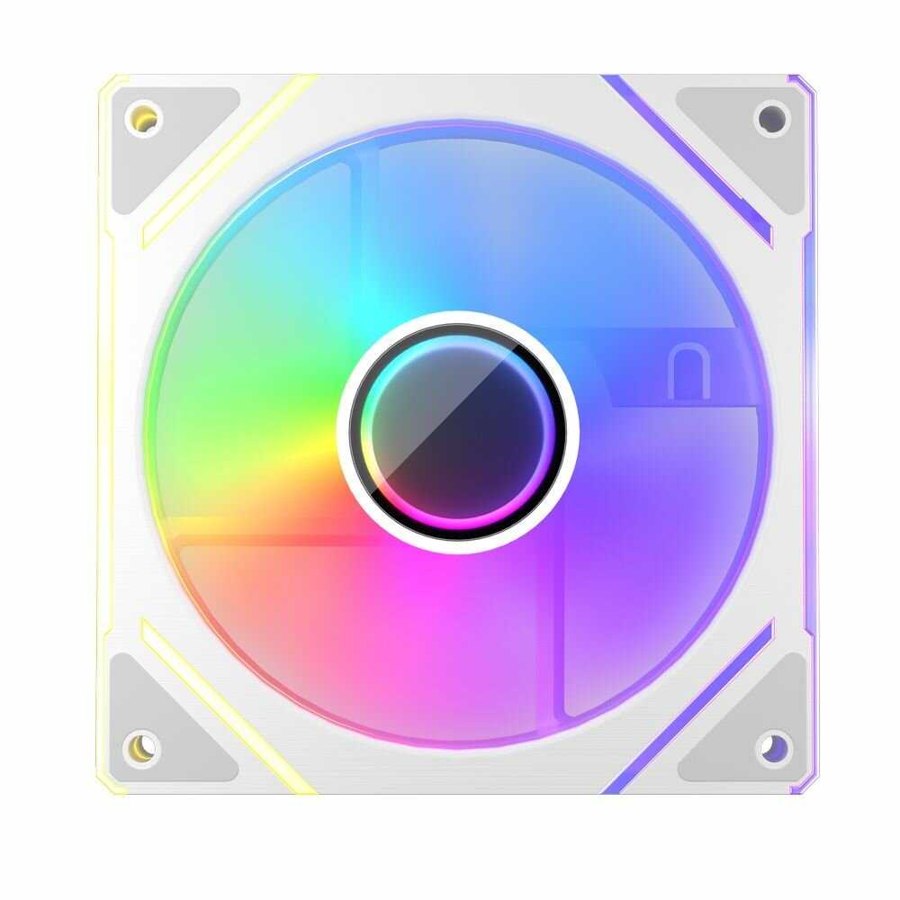 Вентилятор 1STPLAYER FC(AP) White 120mm ARGB PWM 600-1800rpm 3pin (FC(AP)-WH-1IN1) фотография 2