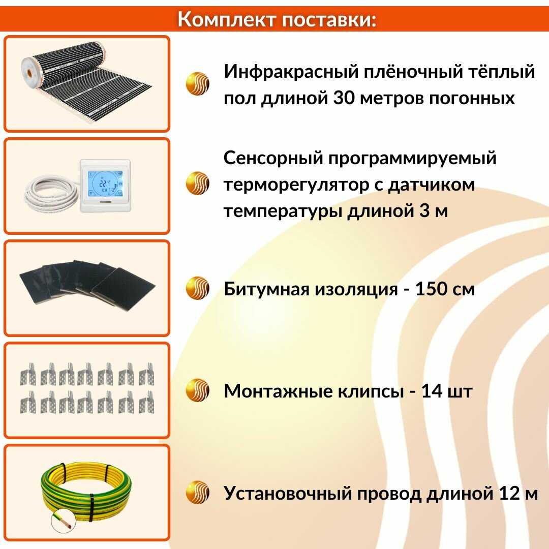 Пленочный теплый пол электрический Инфракрасная пленка (24 метра) фотография 24